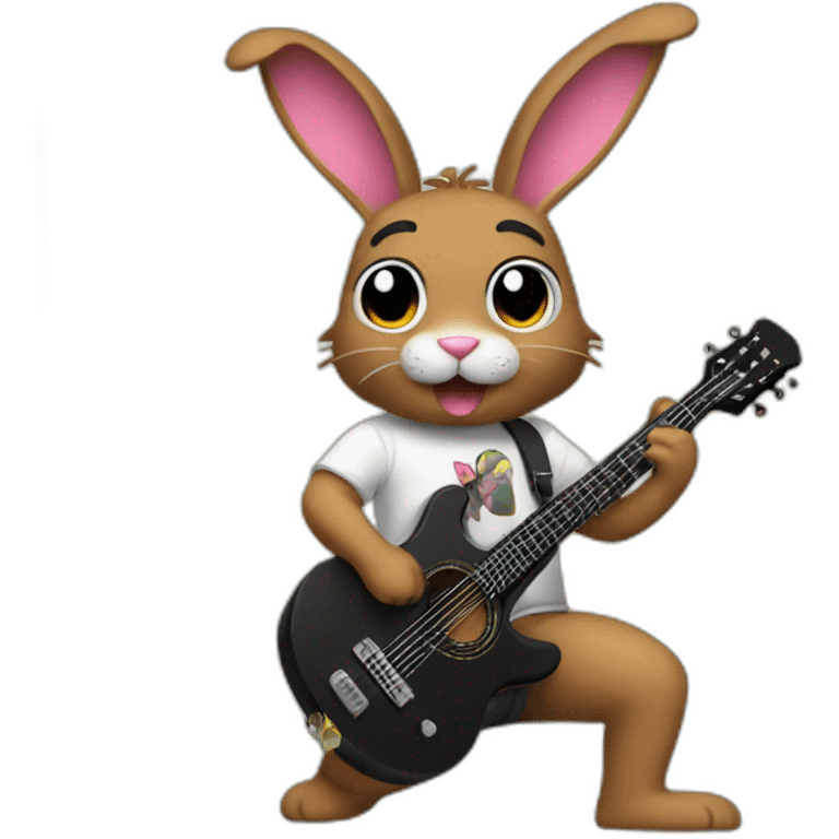 bad bunny con una gitarra emoji