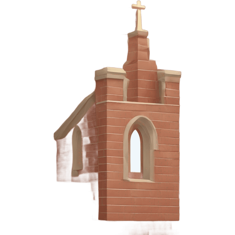 Red brick LDS church emoji