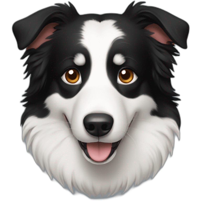 Border collie with mole emoji