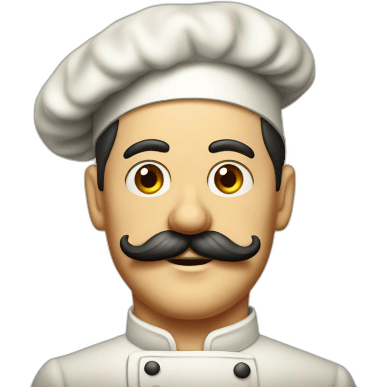 German chef with Chaplin's mustache in the 1940s emoji