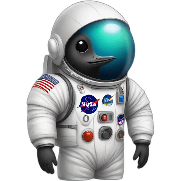 a minnesota bird loon with an astronaut uniform emoji