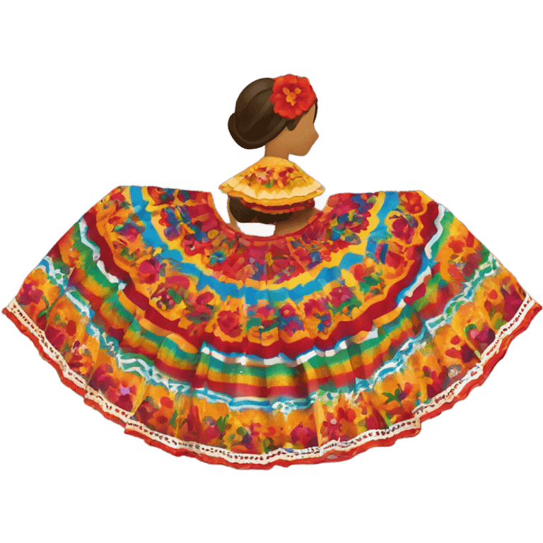 Pollera acampanada folclorica emoji