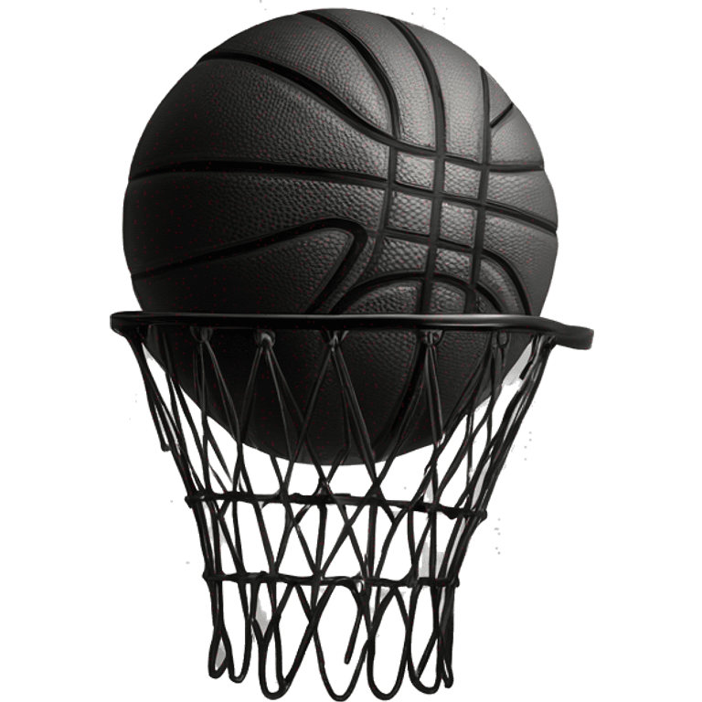 Ball de basket noir emoji