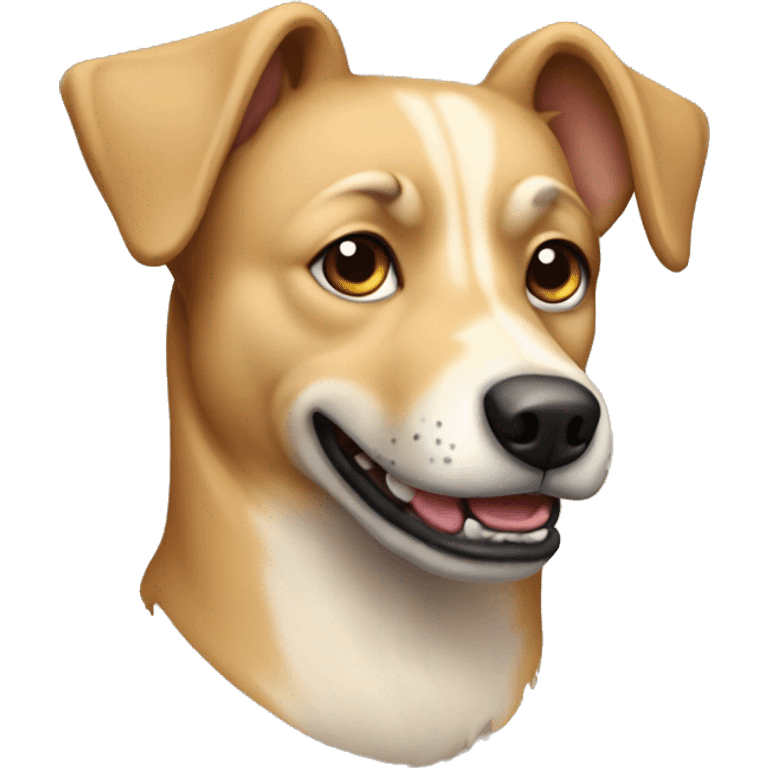 beige mongrel dog  emoji