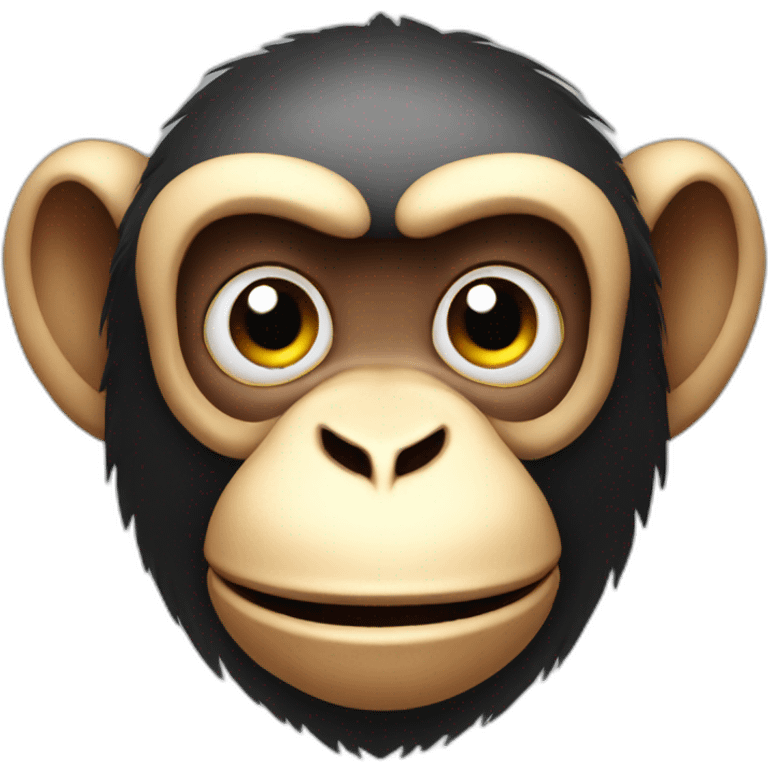 Funny looking monkey emoji