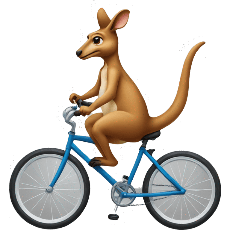 Kangaroo riding a bike  emoji