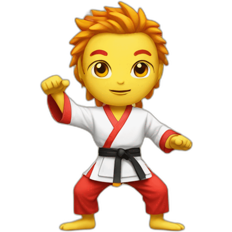 Dragon red yellow karate emoji