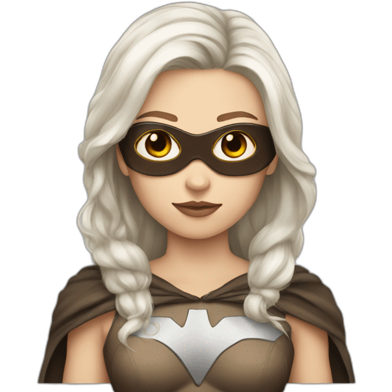 Superhero white skin brown hair emoji