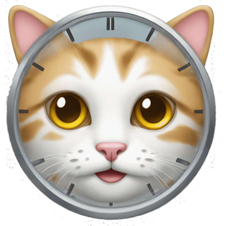 Cat with a clock emoji