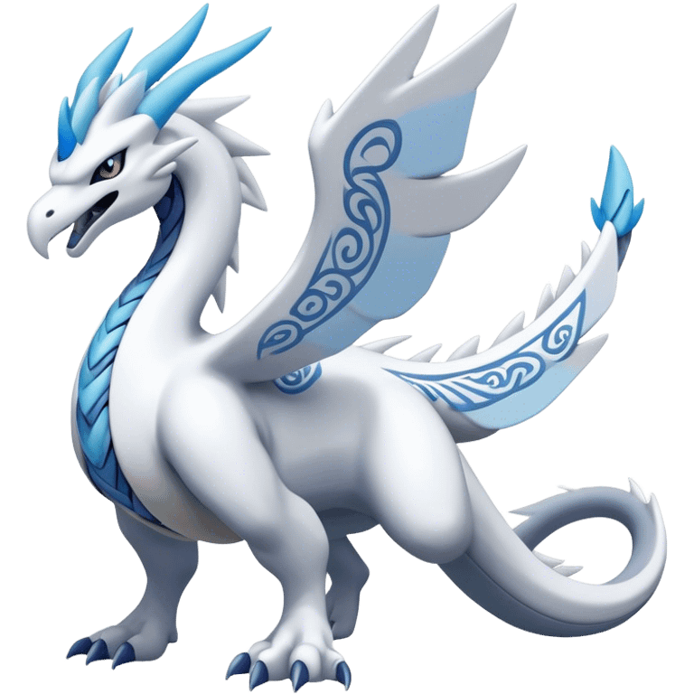 Kyurem-reshiram-Lugia-suicune-hybrid, full body emoji