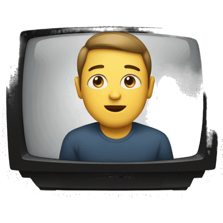 A guy with a tv for a head emoji