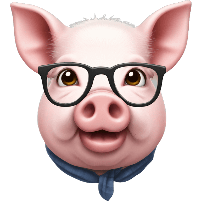 Pig with glasses emoji