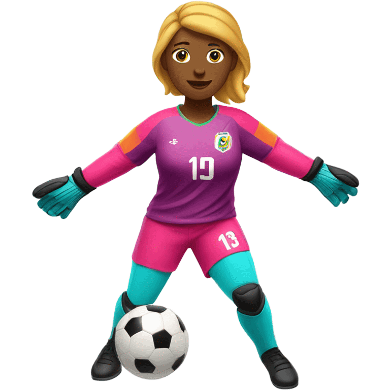 Soccer goalkeeper girl  emoji