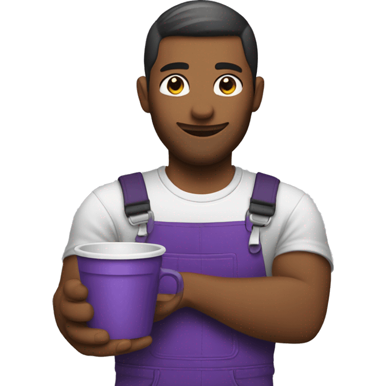 mechanic with purple cup emoji