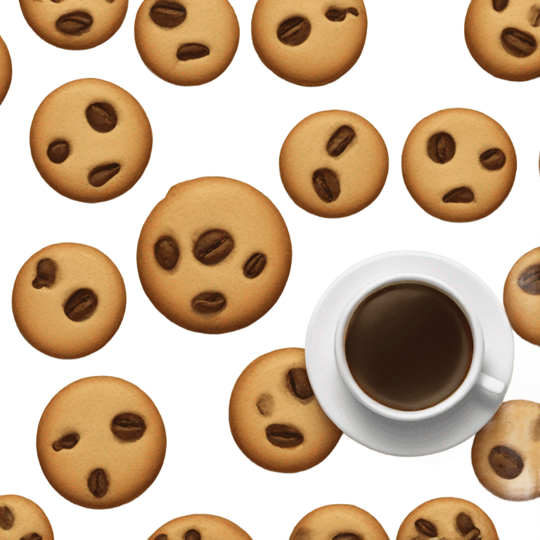 Coffee and cookies  emoji