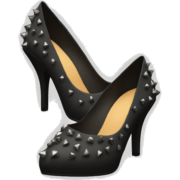 Black rivet heels  emoji