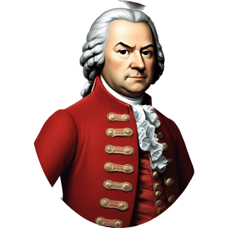 johann sebastian bach standing with red jacket emoji