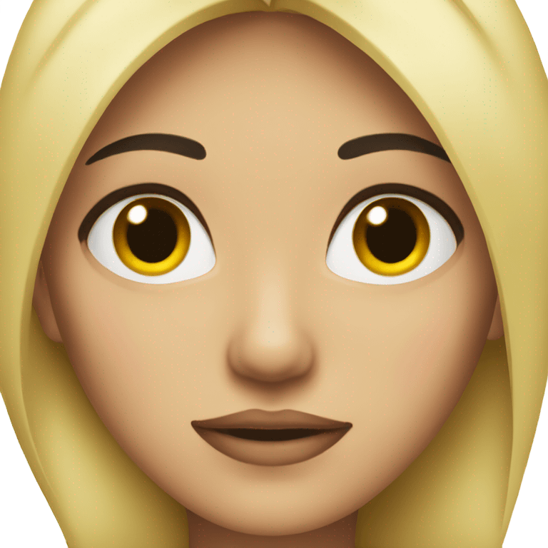 Blonde girl with dark eyebrows emoji