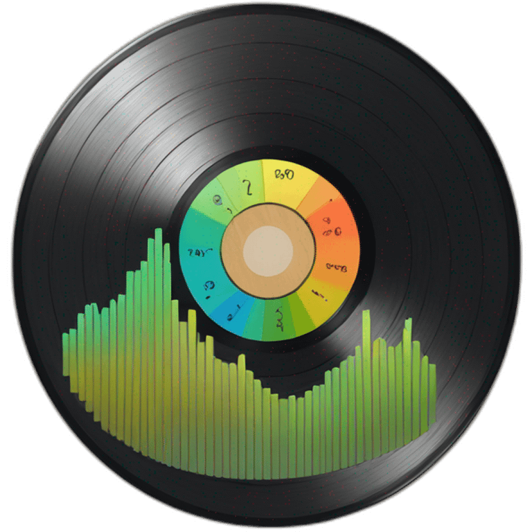  Vinyl record with graphs and statistics emoji