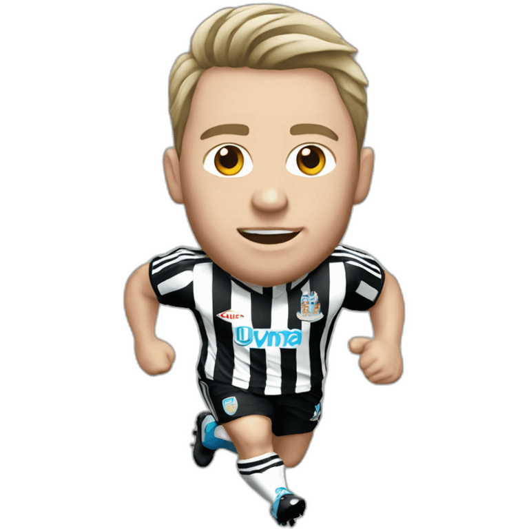 newcastle player running white skin emoji