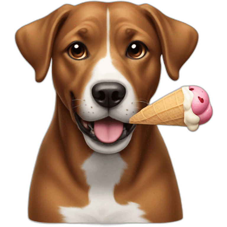 Dog eating ice cream  emoji