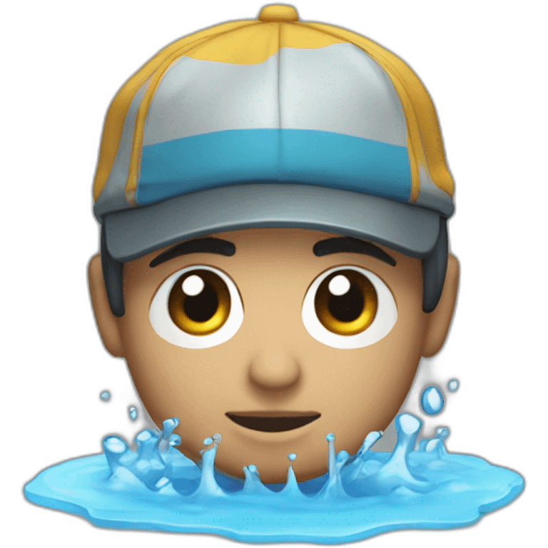 persona pensando en el agua calor emoji