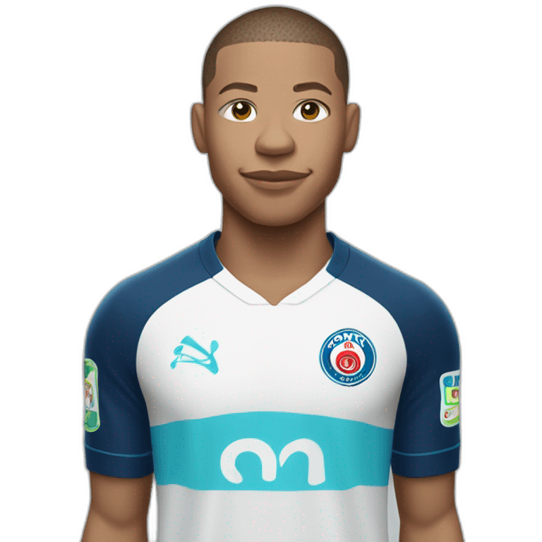 Mbappé with an OM shirt emoji