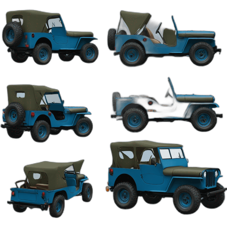 JEEP WILLYS MODIFICADO BLUE emoji