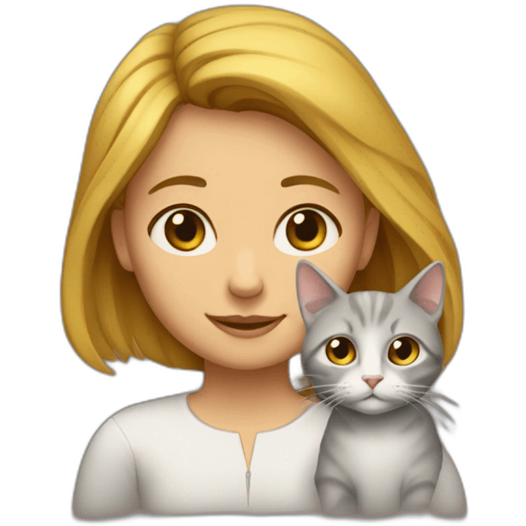 Une fille qui ressemble à un chat emoji