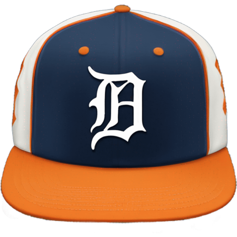 Detroit tigers baseball cap emoji