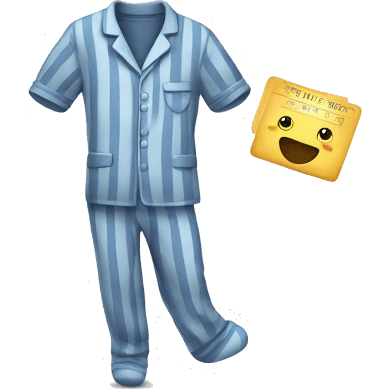 Pajamas with ticket emoji