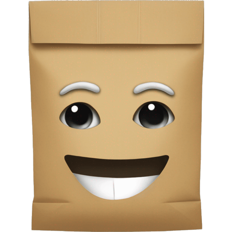 Paper bag mask emoji