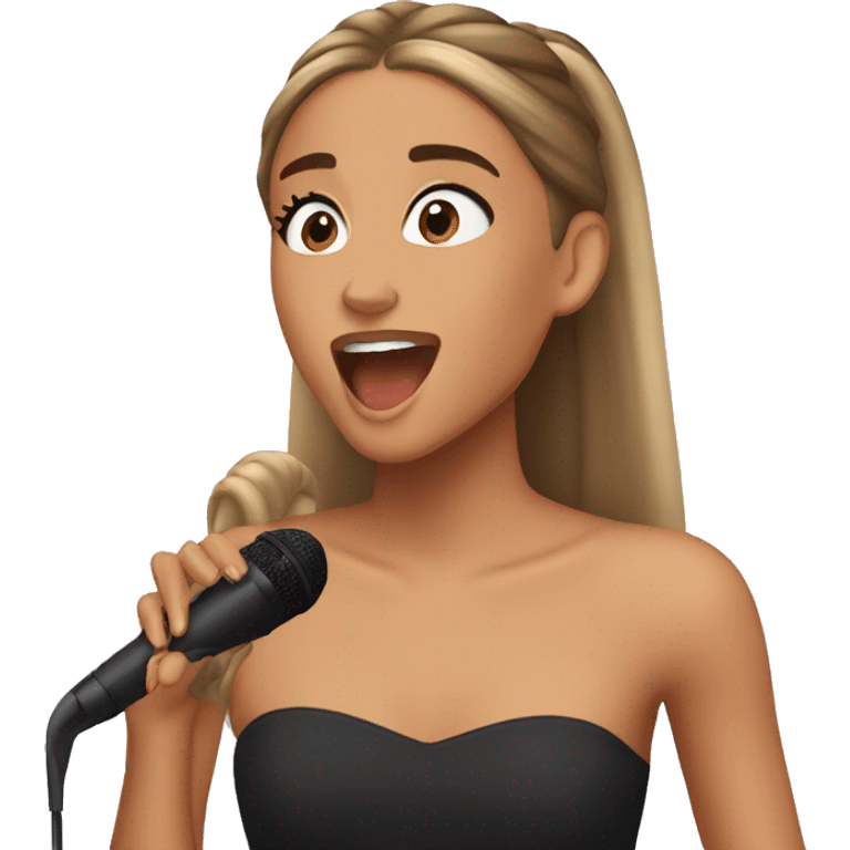 Ariana Grande singing emoji