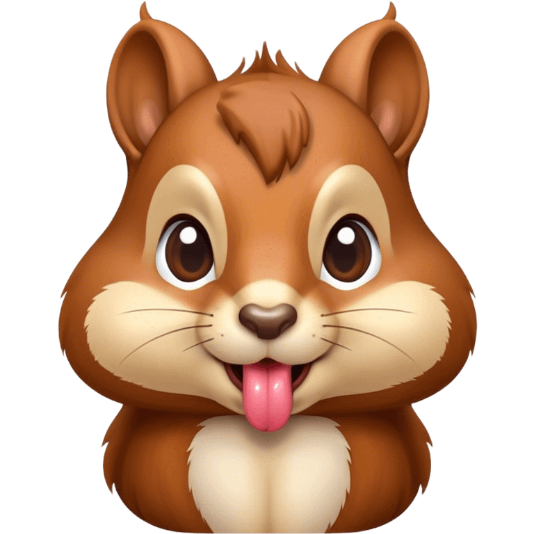 squirrel sticking their tongue out emoji