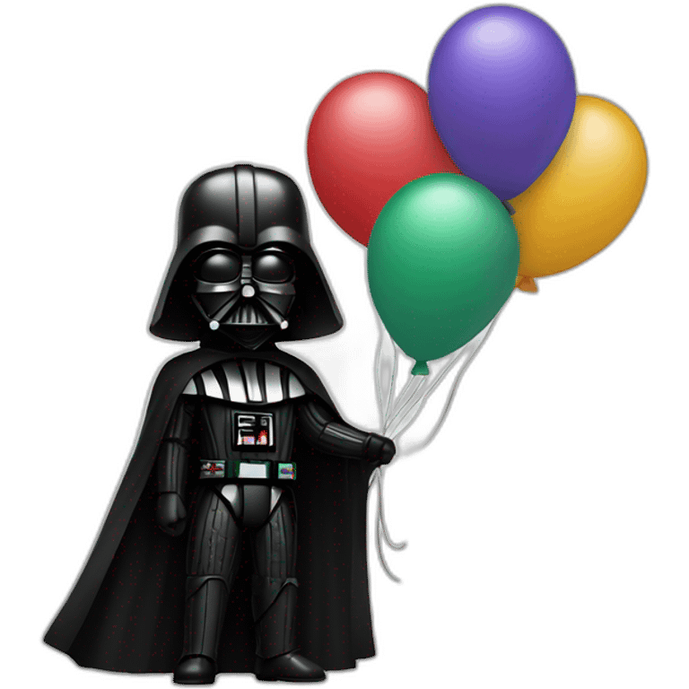 Dark vador with balloons for kid emoji