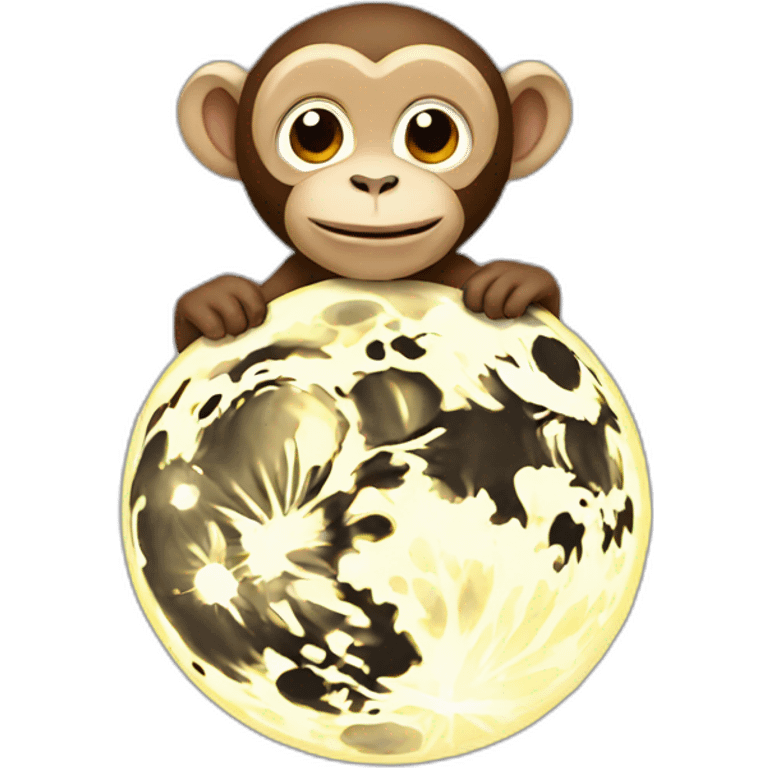 Monkey to the moon emoji