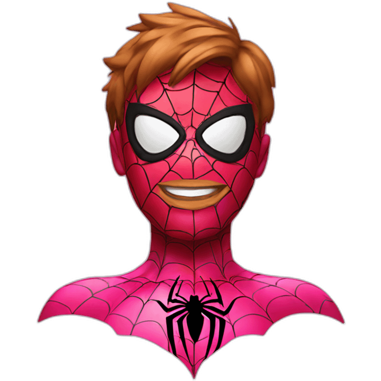 spiderman in pink emoji