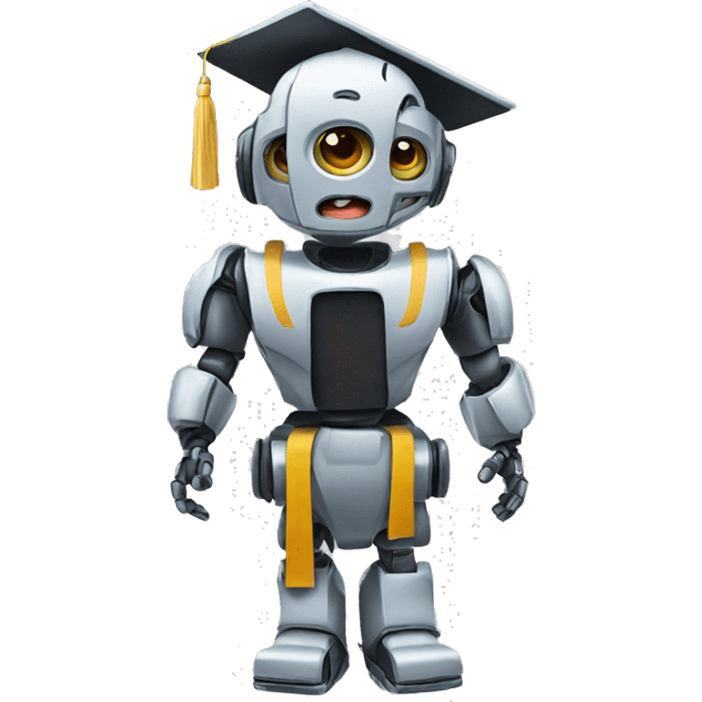 graduating high school robo emoji