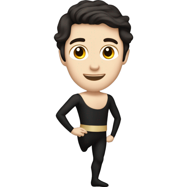 ballet dancing male caucasian dark hair emoji