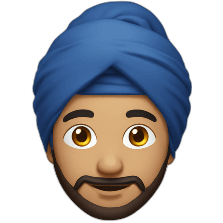 Sikh man with blue bobble hat emoji