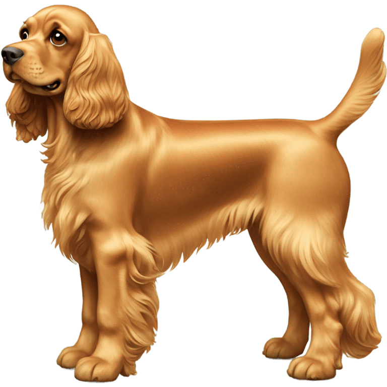 Dog-golden-english-cocker-spaniel-standing emoji