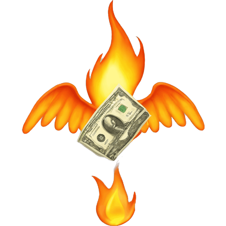 Flame money flying  emoji