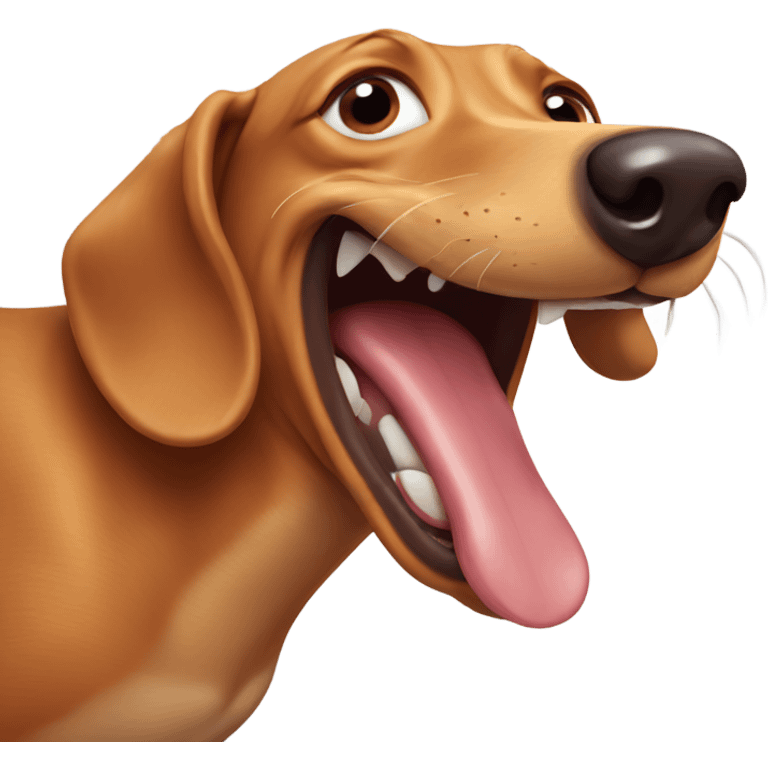 Weiner dog laughing emoji