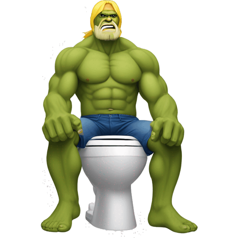 Hulk hogan sitting on the toilet  emoji