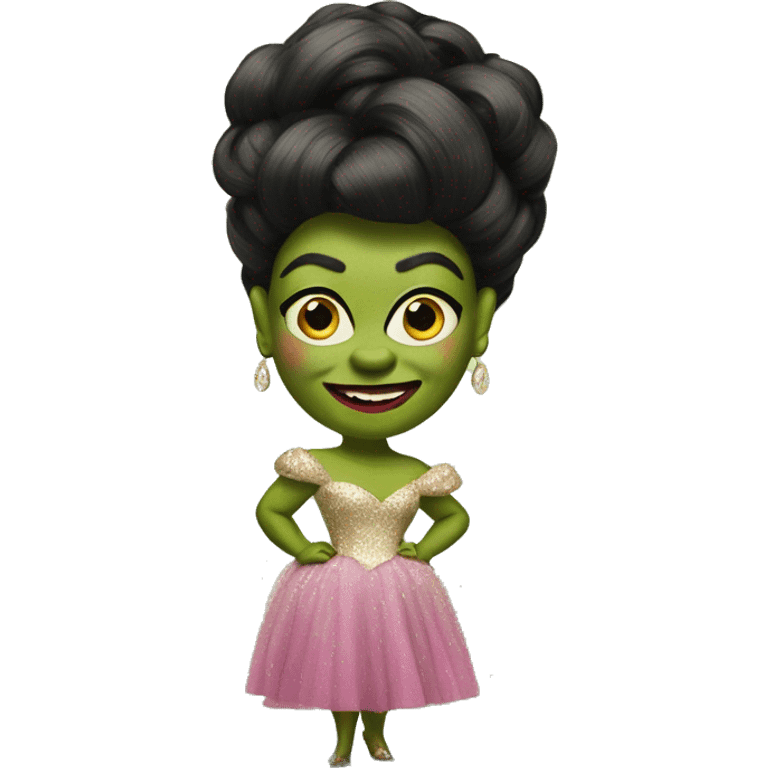 Shrek as a Drag queen emoji