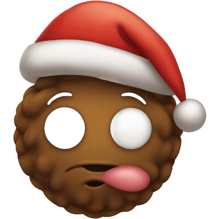 Poop wearing Santa hat emoji