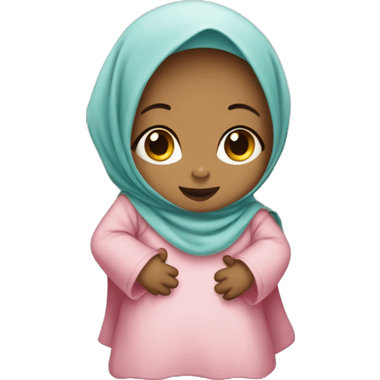 Baby wearing a hijab emoji