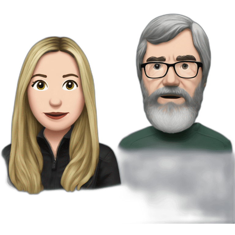 Victoria Coren-Mitchell with the Real IRA Gerry Adams balaclava party emoji