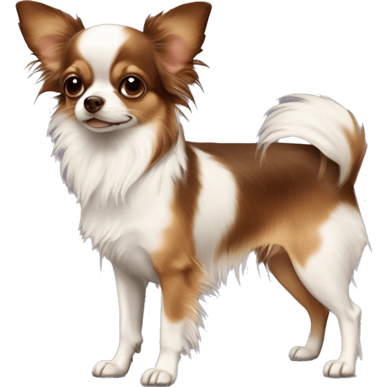 papillon chihuahua dog With and three colors of brown  emoji