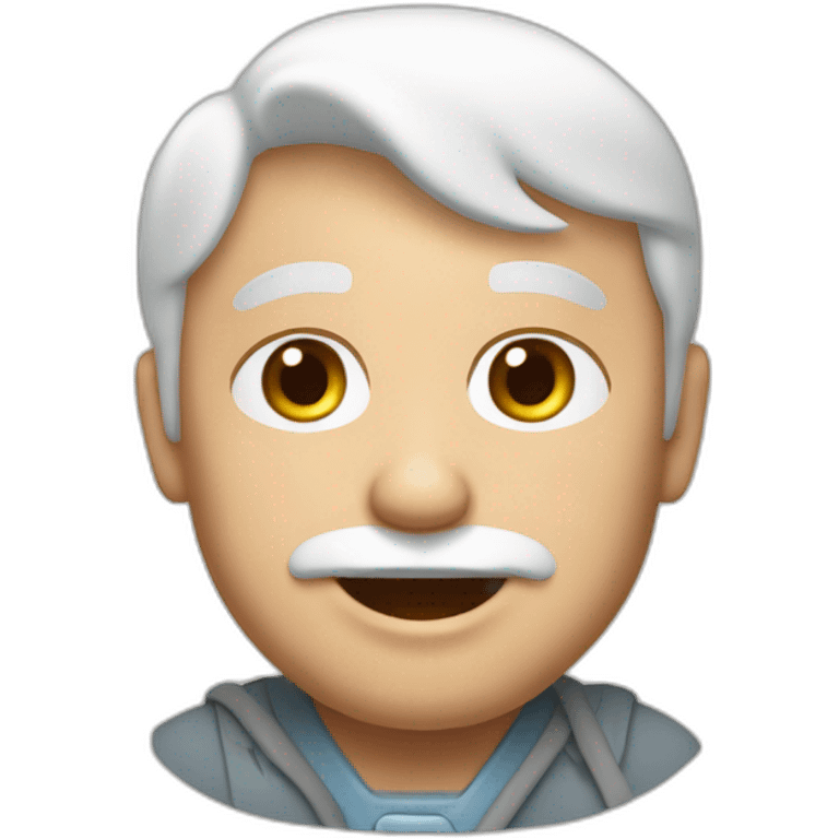 un papa qui boit du lait emoji